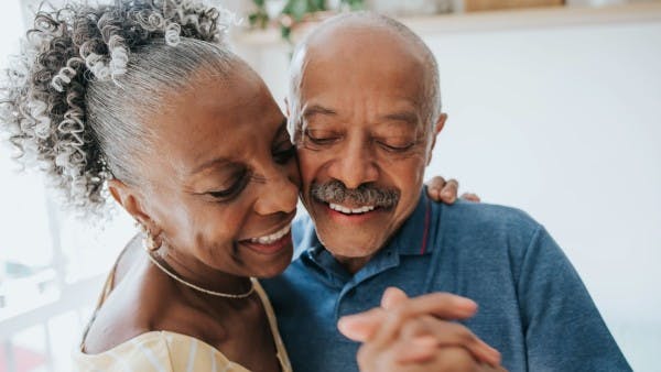 Senior couple dancing